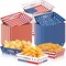 50Packs Fourth/4th of July Paper Food Trays Decorations Disposable Serving Plates